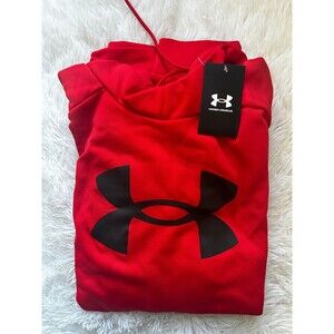 New Under Armour Men’s 2XL Fleece Red Big Logo Hoodie